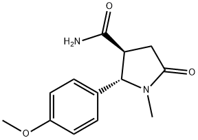 trans-2-(4-methoxyphenyl)-1-methyl-5-oxopyrrolidine-3-carboxamide