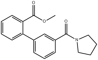 [1,1'-Biphenyl]-2-carboxylic acid, 3'-(1-pyrrolidinylcarbonyl)-, methyl ester