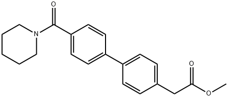 [1,1'-Biphenyl]-4-acetic acid, 4'-(1-piperidinylcarbonyl)-, methyl ester