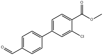 [1,1'-Biphenyl]-4-carboxylic acid, 3-chloro-4'-formyl-, methyl ester