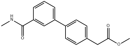 [1,1'-Biphenyl]-4-acetic acid, 3'-[(methylamino)carbonyl]-, methyl ester