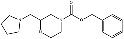 4-Morpholinecarboxylic acid, 2-(1-pyrrolidinylmethyl)-, phenylmethyl ester