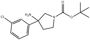 1-Pyrrolidinecarboxylic acid, 3-amino-3-(3-chlorophenyl)-, 1,1-dimethylethyl est…