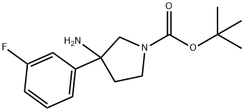 1-Pyrrolidinecarboxylic acid, 3-amino-3-(3-fluorophenyl)-, 1,1-dimethylethyl est…