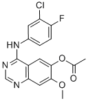 4-(3-chloro-4-fluorophenylamino)-7-methoxyquinazolin-6-yl acetate HCl