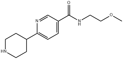 3-Pyridinecarboxamide, N-(2-methoxyethyl)-6-(4-piperidinyl)-