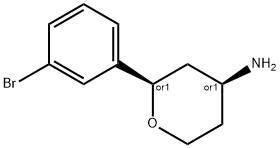 2H-Pyran-4-amine, 2-(3-bromophenyl)tetrahydro-, (2R,4S)-rel-