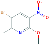 2-甲基-5-硝基-6-甲氧基-3-溴吡啶