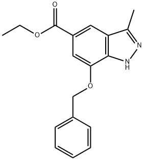 1H-Indazole-5-carboxylic acid, 3-methyl-7-(phenylmethoxy)-, ethyl ester