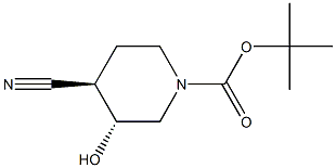 1-piperidinecarboxylic acid, 4-cyano-3-hydroxy-, 1,1-dimethylethyl ester, trans-