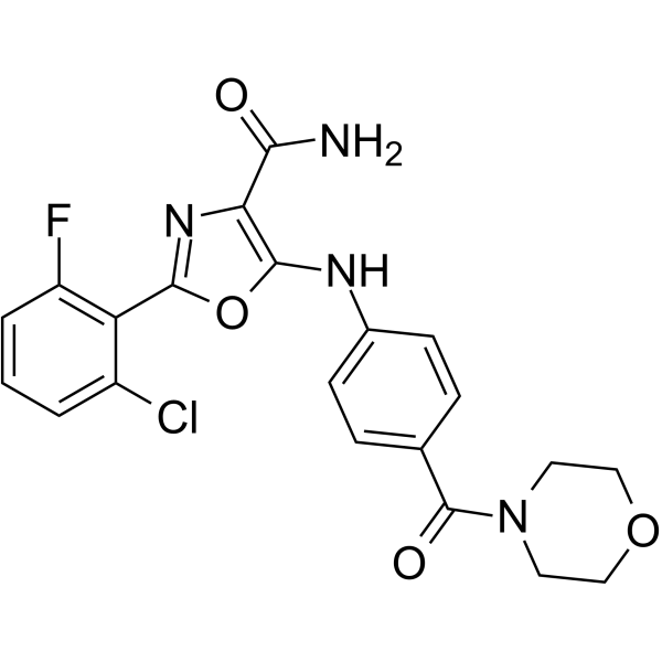 4-Oxazolecarboxamide, 2-(2-chloro-6-fluorophenyl)-5-[[4-(4-morpholinylcarbonyl)phenyl]amino]-