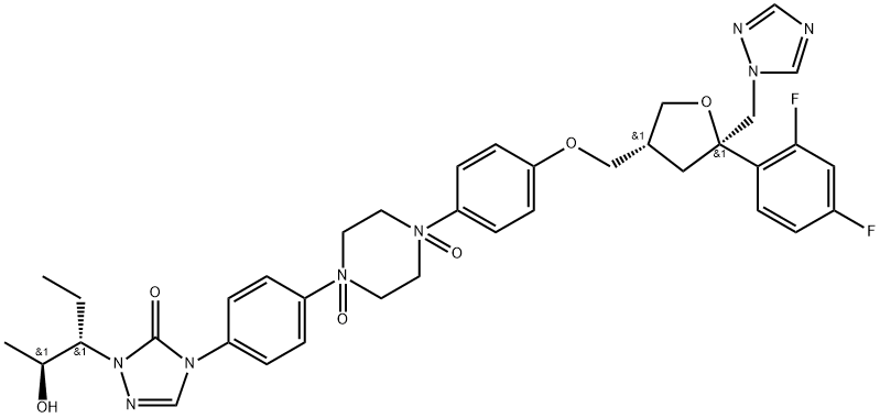 D-threo-Pentitol, 2,5-anhydro-1,3,4-trideoxy-2-C-(2,4-difluorophenyl)-4-[[4-[4-[4-[1-[(1S,2S)-1-ethyl-2-hydroxypropyl]-1,5-dihydro-5-oxo-4H-1,2,4-triazol-4-yl]phenyl]-1,4-dioxido-1-piperazinyl]phenoxy]methyl]-1-(1H-1,2,4-triazol-1-yl)-
