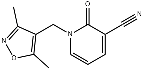 1-[(3,5-dimethylisoxazol-4-yl)methyl]-2-oxo-1,2-dihydropyridine-3-carbonitrile