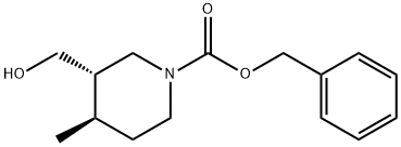 1-Piperidinecarboxylic acid, 3-(hydroxymethyl)-4-methyl-, phenylmethyl ester, (3S,4R)-