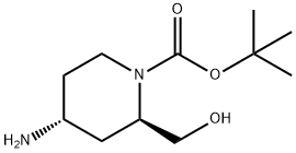 1-Piperidinecarboxylic acid, 4-amino-2-(hydroxymethyl)-, 1,1-dimethylethyl ester, (2R,4R)-