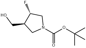 1-Pyrrolidinecarboxylic acid, 3-fluoro-4-(hydroxymethyl)-, 1,1-dimethylethyl ester, (3S,4S)-