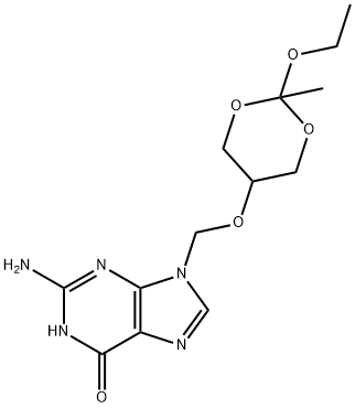 6H-Purin-6-one, 2-amino-9-[[(2-ethoxy-2-methyl-1,3-dioxan-5-yl)oxy]methyl]-1,9-dihydro-