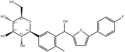 D-Glucitol, 1,5-anhydro-1-C-[3-[[5-(4-fluorophenyl)-2-thienyl]hydroxymethyl]-4-methylphenyl]-, (1S)-