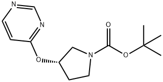 1-Pyrrolidinecarboxylic acid, 3-(4-pyrimidinyloxy)-, 1,1-dimethylethyl ester, (3S)-