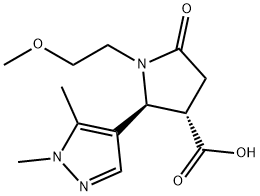 rac-(2R,3R)-2-(1,5-dimethyl-1H-pyrazol-4-yl)-1-(2-methoxyethyl)-5-oxopyrrolidine-3-carboxylic acid, trans