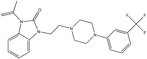 1-(prop-1-en-2-yl)-3-(2-(4-(3-(trifluoromethyl)phenyl)piperazin-1-yl)ethyl)-1H-benzo[d]imidazol-2(3H)-one