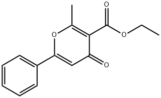 4H-Pyran-3-carboxylic acid, 2-methyl-4-oxo-6-phenyl-, ethyl ester