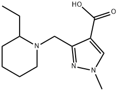 3-[(2-ethylpiperidin-1-yl)methyl]-1-methyl-1H-pyrazole-4-carboxylic acid