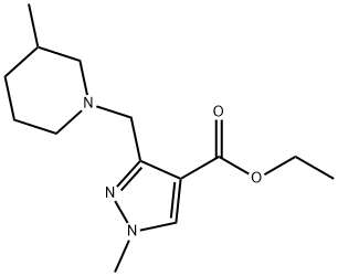 ethyl 1-methyl-3-[(3-methylpiperidin-1-yl)methyl]-1H-pyrazole-4-carboxylate