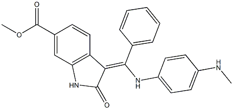 1H-Indole-6-carboxylic acid, 2,3-dihydro-3-[[[4-(methylamino)phenyl]amino]phenylmethylene]-2-oxo-, methyl ester, (3Z)-