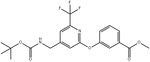 Benzoic acid, 3-[[4-[[[(1,1-dimethylethoxy)carbonyl]amino]methyl]-6-(trifluoromethyl)-2-pyridinyl]oxy]-, methyl ester