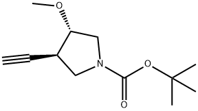 RAC-TERT-BUTYL (3R,4S)-3-ETHYNYL-4-METHOXYPYRROLIDINE-1-CARBOXYLATE, TRANS