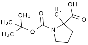 1-Boc-2-methyl-2-pyrrolidinecarboxylic  acid,  Boc-α-methyl-DL-proline