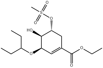 1-Cyclohexene-1-carboxylic acid, 3-(1-ethylpropoxy)-4-hydroxy-5-[(methylsulfonyl)oxy]-, ethyl ester, (3R,4R,5R)-