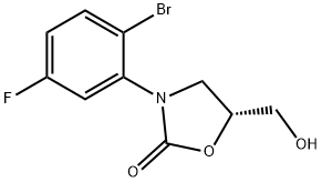 2-Oxazolidinone, 3-(2-bromo-5-fluorophenyl)-5-(hydroxymethyl)-, (5R)-