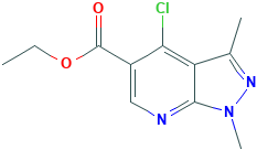 1,3-二甲基-4-氯-1H-吡唑并[3,4-b]吡啶-5-甲酸乙酯