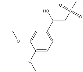 1-(3-Ethoxy-4-methoxyphenyl)-2-(methylsulfonyl)ethanol