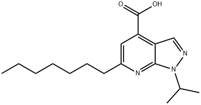 1H-Pyrazolo[3,4-b]pyridine-4-carboxylic acid, 6-heptyl-1-(1-methylethyl)-
