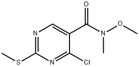 5-Pyrimidinecarboxamide, 4-chloro-N-methoxy-N-methyl-2-(methylthio)-