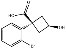 Cyclobutanecarboxylic acid, 1-(2-bromophenyl)-3-hydroxy-, cis-