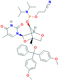 (1R,3R,4R,7S)-1-((双(4-甲氧基苯基)(苯基)甲氧基)甲基)-3-(5-甲基-2,4-二氧代-3,4-二氢嘧啶-1(2H)-基)-2,5-二氧杂双环[2.2.1]庚烷-7-基 (2-氰乙基) 二异丙基亚磷酰胺