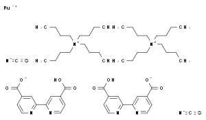 Bis(Tetrabutylammonium) Dihydrogen Bis(Isothiocyanato)Bis(2,2-Bipyridyl-4,4-Dicarboxylato)Ruthenium(II)