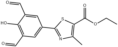 ethyl 2-(3,5-diformyl-4-hydroxyphenyl)-4-methylthiazole-5- carboxylate