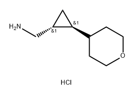 rac-[(1R,2S)-2-(oxan-4-yl)cyclopropyl]methanamine hydrochloride, trans
