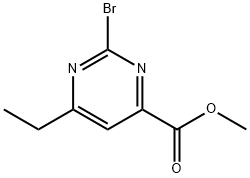 4-Pyrimidinecarboxylic acid, 2-bromo-6-ethyl-, methyl ester