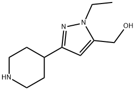 1H-Pyrazole-5-methanol, 1-ethyl-3-(4-piperidinyl)-