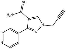 1H-Pyrazole-4-carboximidamide, 1-(2-propyn-1-yl)-3-(4-pyridinyl)-