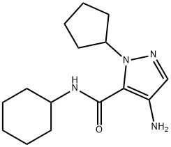 1H-Pyrazole-5-carboxamide, 4-amino-N-cyclohexyl-1-cyclopentyl-