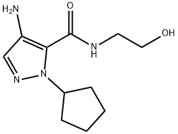 4-amino-1-cyclopentyl-N-(2-hydroxyethyl)-1H-pyrazole-5-carboxamide