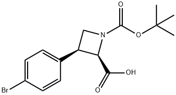 1,2-Azetidinedicarboxylic acid, 3-(4-bromophenyl)-, 1-(1,1-dimethylethyl) ester, (2R,3S)-