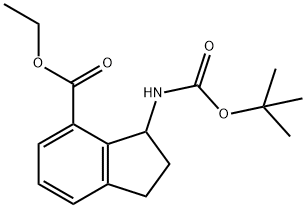 1H-Indene-4-carboxylic acid, 3-[[(1,1-dimethylethoxy)carbonyl]amino]-2,3-dihydro-, ethyl ester